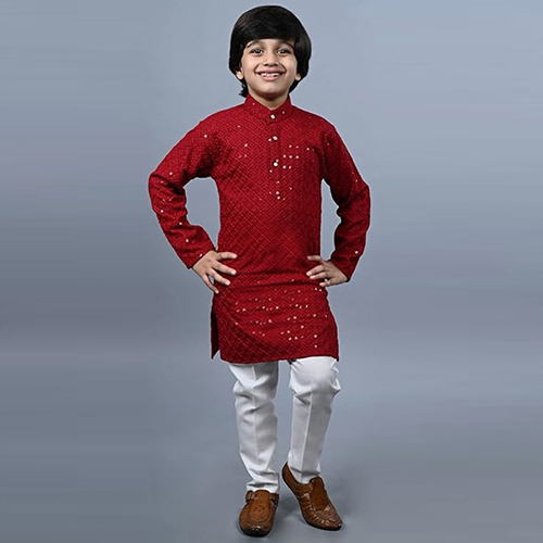 Lakhnavi Chikan Sequence Kurta - Color: Different Available