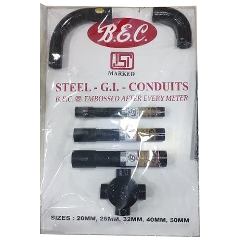 Steel Gi Conduit Pipes - Color: Black