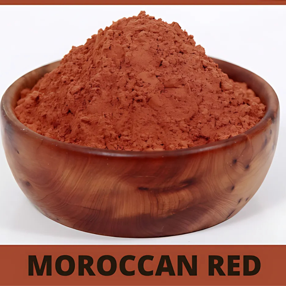 Moroccan Red Clay - Fine Reddish-brown Powder , Natural Skincare Ingredient For Detoxifying, Exfoliating, And Nourishing All Skin Types