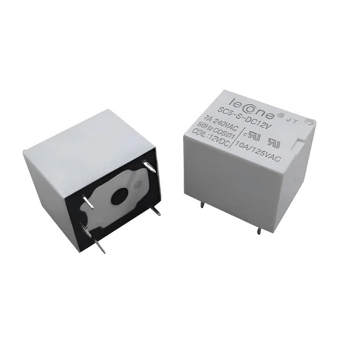7A SC5 PCB Power Relay - 3 - 48 DC Volt Rated Voltage | High Power Contact Load, General Purpose Terminal, White Color, Industrial Use