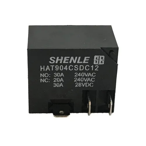 30 A Shenle Relays - Black, 12 Volt Rated Voltage, High Power Contact Load | General Purpose Terminal, -40°C to 85°C Working Temperature, 6-12 Month Warranty