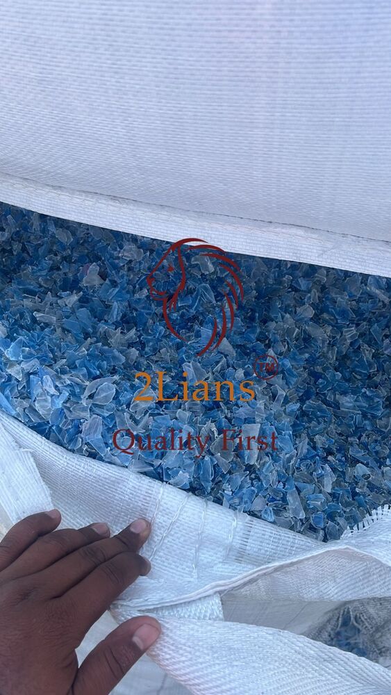 Pet Bottle Flakes - Hot Washed Sortex Rejection Blue And Transparent Colors | 400 Tons Of Recyclable Material For Sustainable Usage