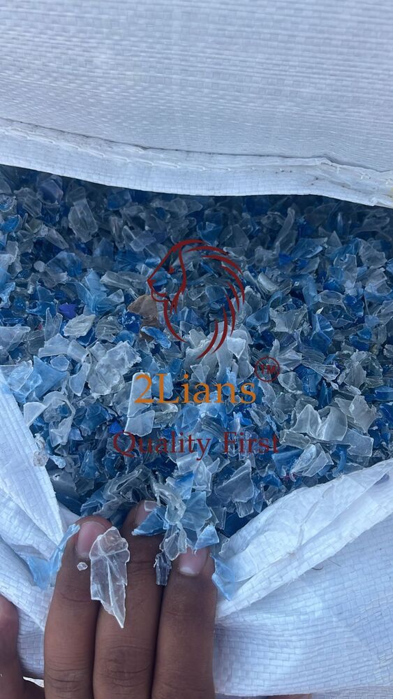 Pet Bottle Flakes - Hot Washed Sortex Rejection Blue And Transparent Colors | 400 Tons Of Recyclable Material For Sustainable Usage