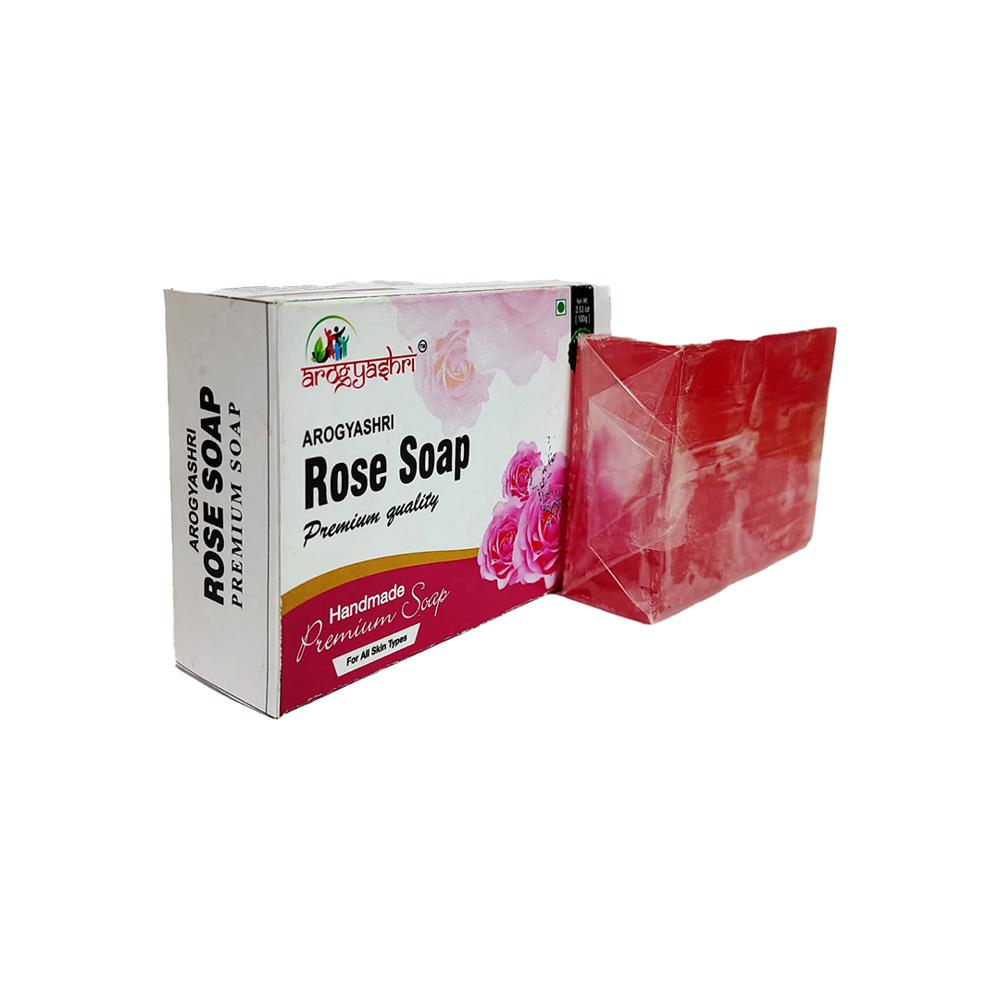 Arogya Rose Soap - 100gm, Deeply Hydrating And Moisturizing Formula | 99% Moisture Content, Leaves Skin Soft And Nourished