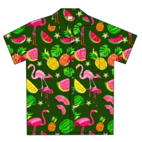 Mens Polyester Beach Wear Shirt - Color: Multicolor