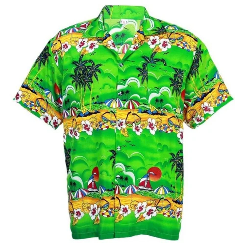 100% Polyester Aloha Hawain Printed Shirt