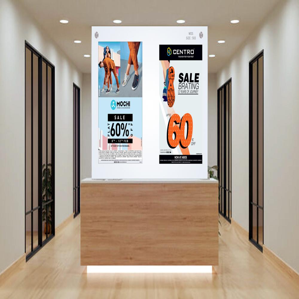 Magnetic Glass Writing Board - Glass Material, Standard Size, Ivory Color - Durable Quality For Industrial Promotion & Information Use