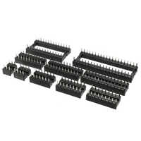 8 Ic Pin Socket - Pvc Material, 10 X 10 X 8 Millimeter Dimensions, Black Color | Durable Zinc Plated Design, 110-113 Grams Weight, 6-12 Month Warranty