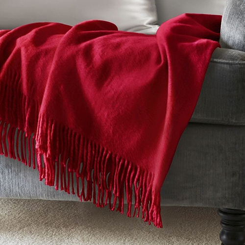 Red Silk Throw Blanket