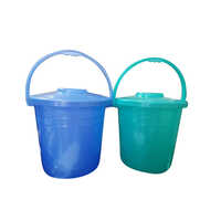 10 Ltr Plastic Waste Bin - Plastic, 10 Ltr, Blue & Green | Rigid Design, Molding Shaping, Easy To Clean, Ideal For Small Spaces