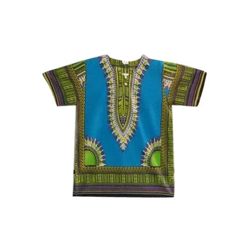 Rayon Dashiki Print Top - Color: Multicolor