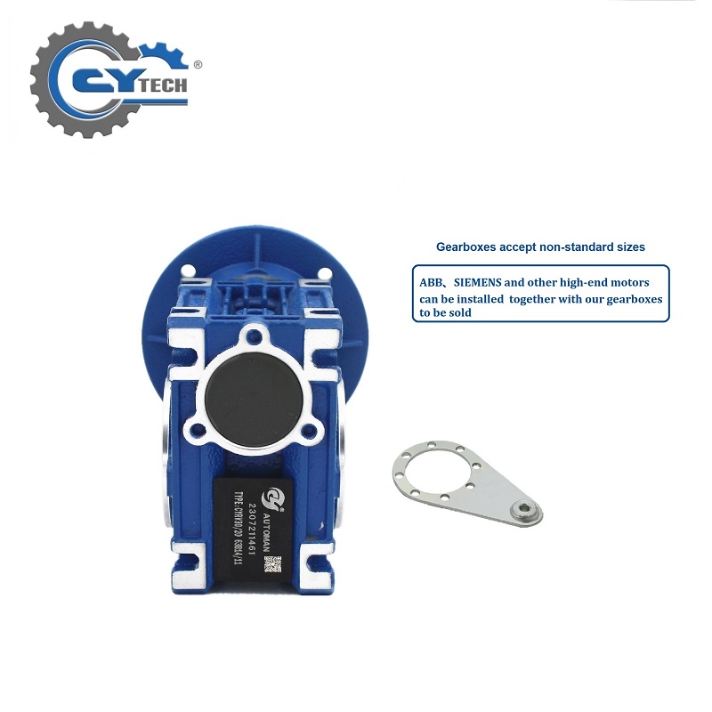 Chenyue High Torque Worm Gearbox Nmrv 30 Cyrv30 Gearbox Input 9/11mm Output 14mm Speed Ratio From 5:1 To 80:1 Free Maintenance - Color: Blue