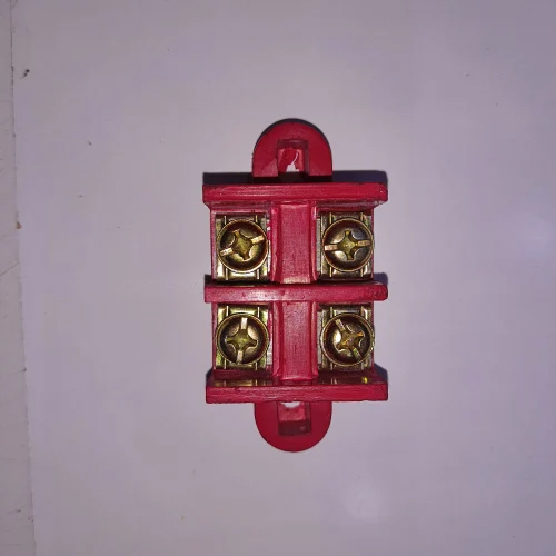 60 Amp 2 Way Bakelite Strip - IP55 Protection, 500 DC Volt, 50 Hertz , Red Color for Reliable Use in Industrial and Commercial Electronic Devices