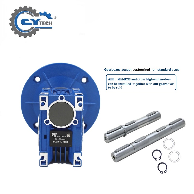 CHENYUE Worm Gearbox Reducer NMRV 040 CY Series Input 14/11/9mm Output 18mm Speed Ratio from 5:1 to 100:1 Free Maintenance