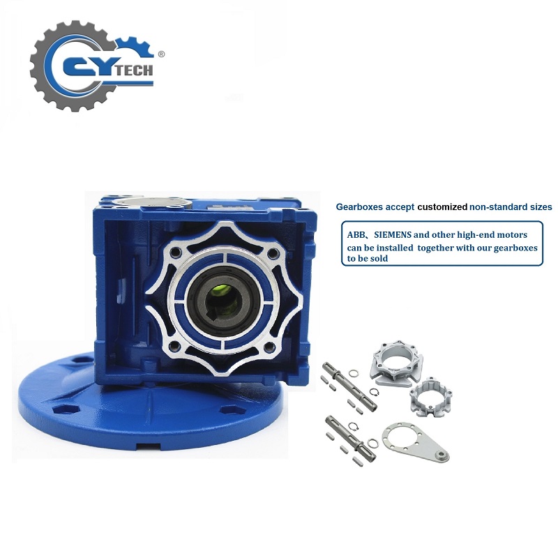 CHENYUE NMRV040 CY Series Worm Gearbox Worm Gear Reducer  Input 14/11/9mm, Output 18mm, Speed Ratio 5:1 to 100:1, Free Maintenance