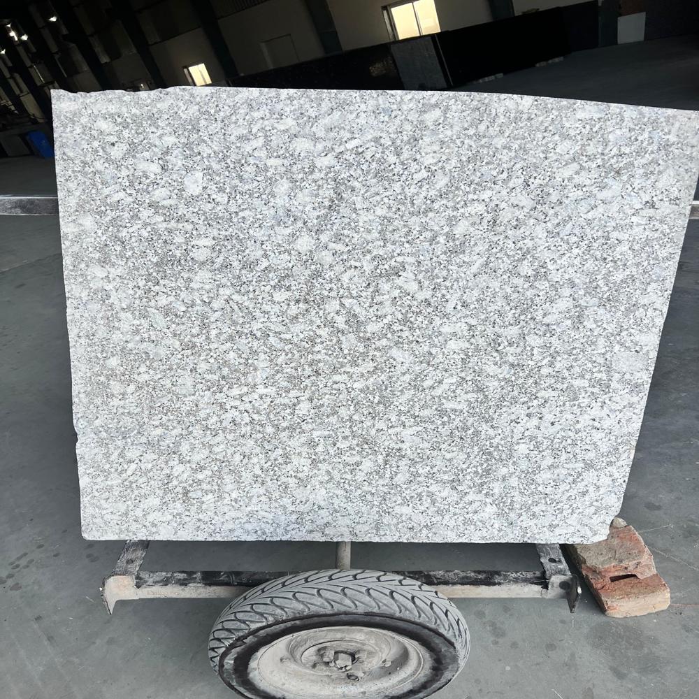 P White Flamed Granite Slab