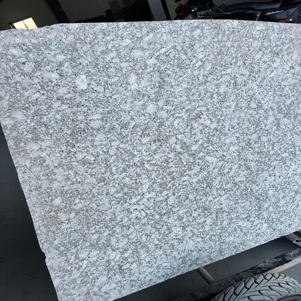 P White Flamed Granite Slab