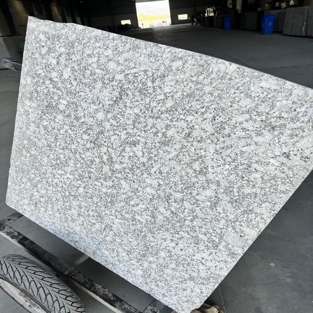 P White Flamed Granite Slab