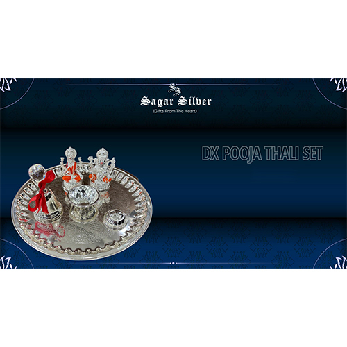 Silver Plated DX Pooja Thali Set