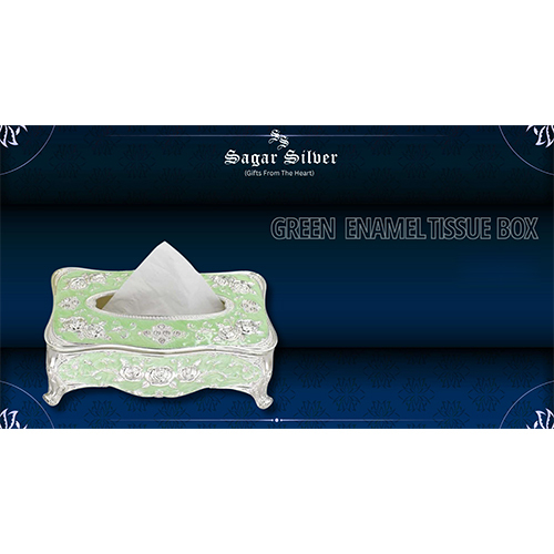 Green Enamel Tissue Box