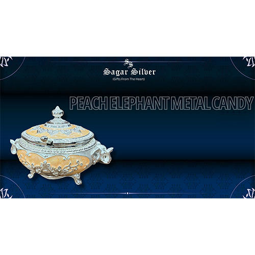 Silver Plated Peach Elephant Metal Candy Box - Feature: Durable