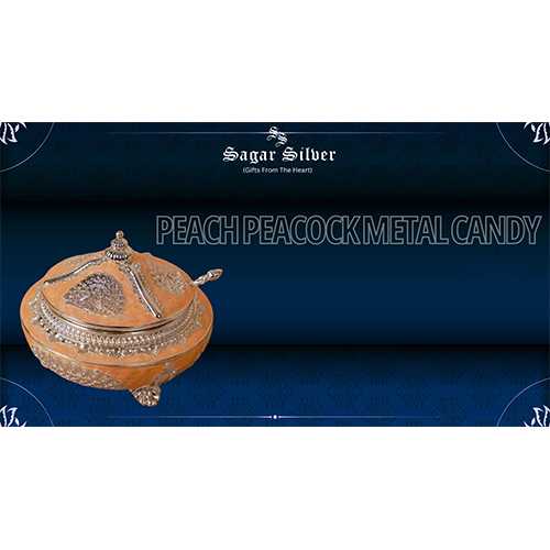 Sliver Plated Peach Peacock Metal Candy Box - Feature: Durable