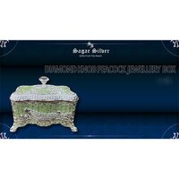 Diamond Knob Peacock Jewellery Box