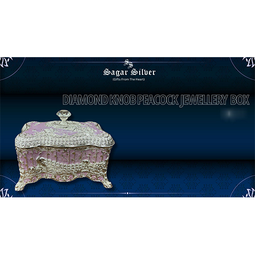 Diamond Knob Peacock Jewellery Box