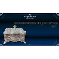 Diamond Knob Peacock Jewellery Box