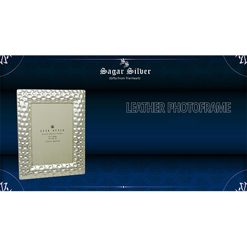 Silver Plated Leather Photoframe - Feature: Durable