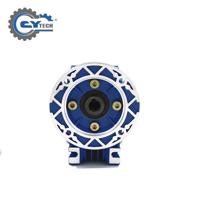 Chenyue High Torque Worm Gearbox Nmrv 30 Cyrv30 Gearbox Input 9/11mm Output 14mm Speed Ratio From 5:1 To 80:1 Free Maintenance - Color: Blue