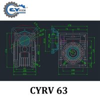 CHENYUE Worm Gear Reducer NMRV063 NMRV 63 Input 14/11/19mm Output 25mm Speed Ratio from 5:1 to 100:1 Speed Reducer Reduction Box