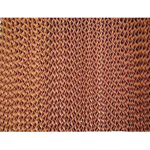 Evaporative Cooling Pad - Galvanized Sheet & Aluminium Alloy, 1200-2000 mm Height, 300-600 mm Width, Brown Color, Industrial Usage, High Efficiency