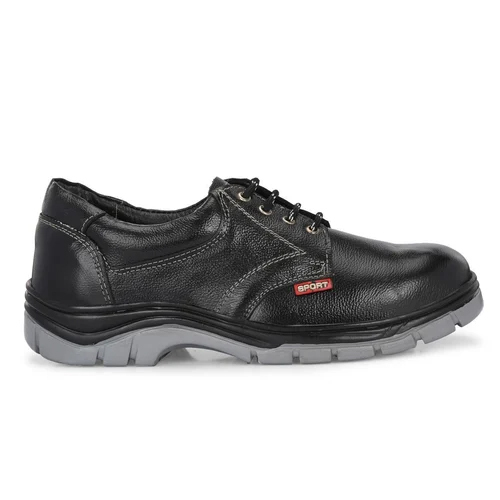 Industrial Leather Safety Shoes - Color: Black