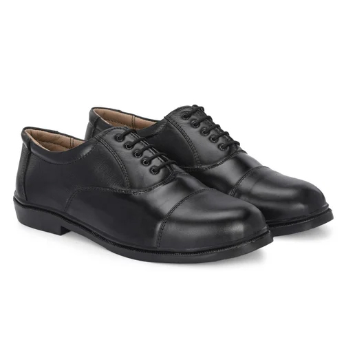 Police Oxford Shoes - Color: Black