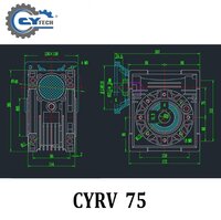 CHENYUE NMRV 75 Worm Gearbox Reducer, Sliver Housing, Input 19/22/24/28 mm, Output 28 mm, 5:1 to 100:1 Ratios, Reliable Industrial Gearboxes, Maintenance Free Design