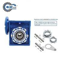CHENYUE NMRV 75 Worm Gearbox Reducer, Sliver Housing, Input 19/22/24/28 mm, Output 28 mm, 5:1 to 100:1 Ratios, Reliable Industrial Gearboxes, Maintenance Free Design