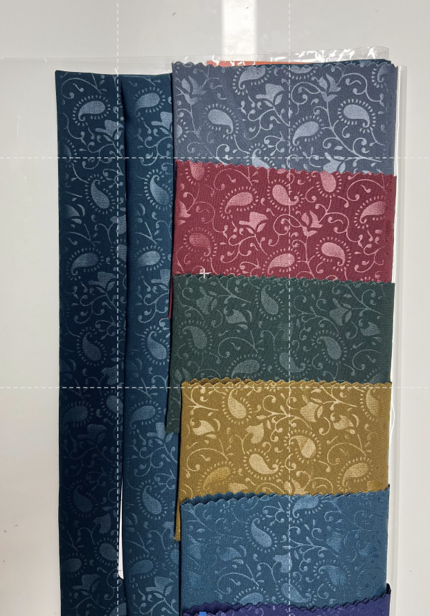 Fabric Punching Design Fabric - Dell Material, 36 Width, Multicolour - High Strength, Printed Texture, Textile Industry Use | Design No.vkt014de, Available Colors: Red, Mustard, Blue, Black