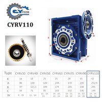 CHENYUE Worm Gearbox Reducer NMRV110 CYRV110 Input 19/24/28/38mm Output 42mm Speed Ratio from 5:1 to 100:1 Manufacture Free Maintenance