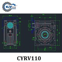 CHENYUE Worm Gearbox Reducer NMRV110 CYRV110 Input 19/24/28/38mm Output 42mm Speed Ratio from 5:1 to 100:1 Manufacture Free Maintenance