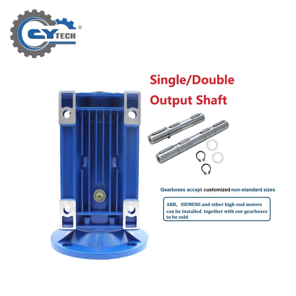 CHENYUE Worm Gearbox Reducer NMRV110 CYRV110 Input 19/24/28/38mm Output 42mm Speed Ratio from 5:1 to 100:1 Manufacture Free Maintenance