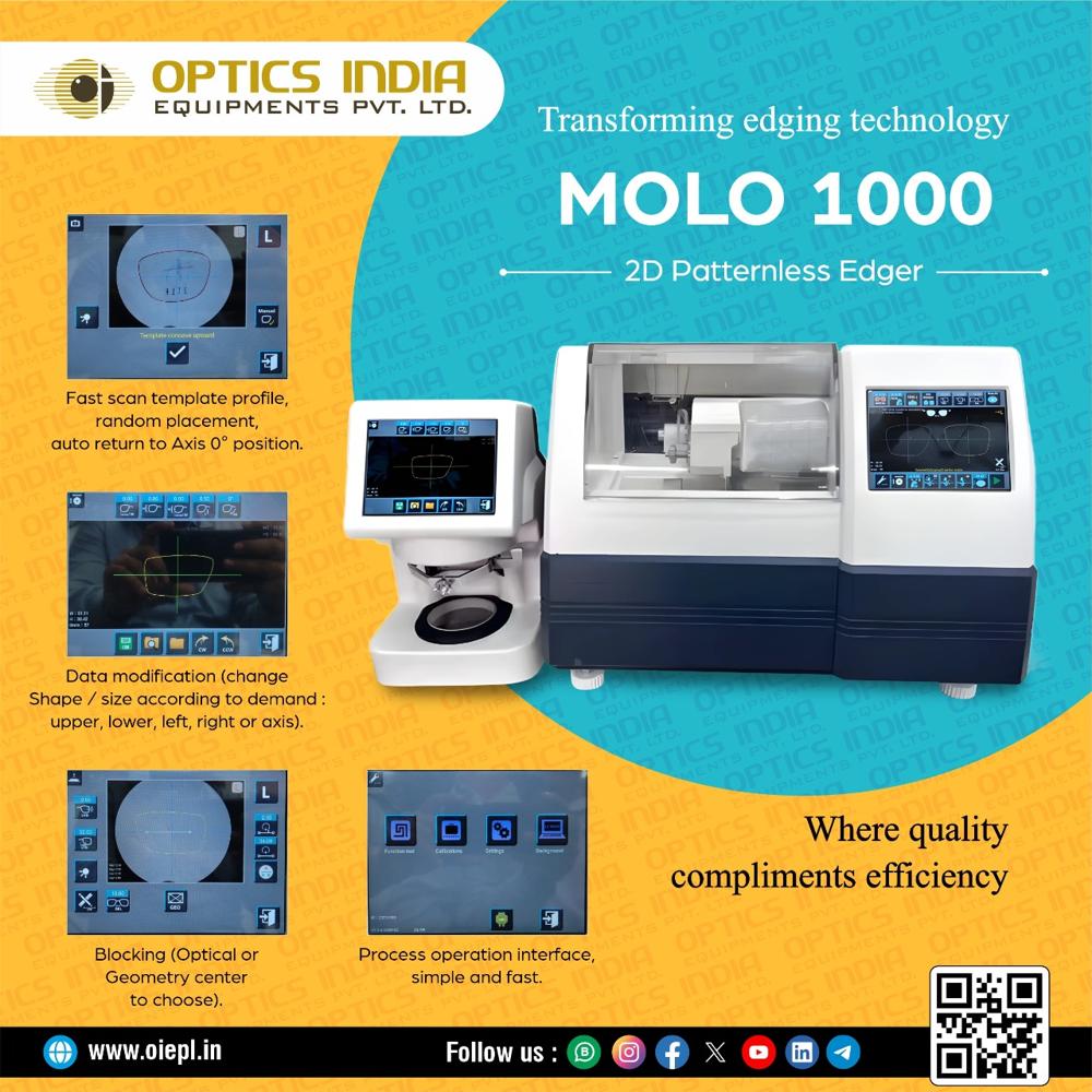 Molo 1000 - 50kg Durable Build, 705mm X 470mm X 450mm Size | 2d Patternless Edging, 8-inch Lcd Touchscreen Interface