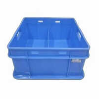 Uch-4737175 Dairy Crates - Polypropylene (pp), 20mm Thickness, Blue Color | Solid Box Style, Solid Deck Type For Enhanced Durability