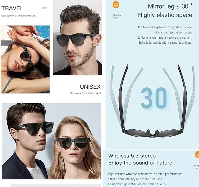 Stylish Bluetooth Sunglasses for Men and Women