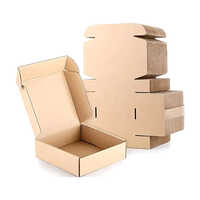 3 Ply Corrugated Box - High-quality Corrugated Board Paper, Brown Color, Customized Shape & Logo, Matte Laminated Finish