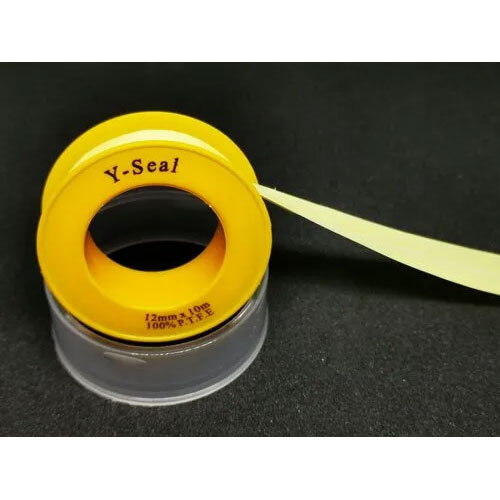 PTFE Thread Sealing Tape Apex Gold White - 12mm Width, 0.12mm Thickness, 10m Length | High Density Material, 370°C Working Temperature, 30psi Tensile Strength