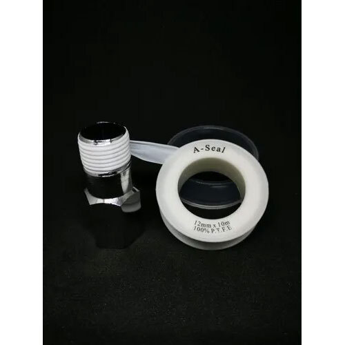 Leak Seal PTFE Thread Sealant White Tape - Material: PTFE, Size: 12mm x 7m, Thickness: 0.12mm, Length: 10m | Melting Point: 350°C, Tensile Strength: 30psi