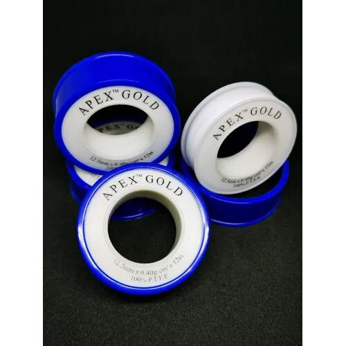 PTFE Teflon Tape - 12mm Width, 0.12mm Thickness, 10m Length | Density 0.35g/cm³, Melting Point 350°C, Working Temperature 370°C, Tensile Strength 30psi