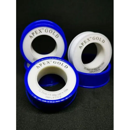 Apex Gold High Density PTFE Tapes - 12mm-24mm Width, 0.075mm-0.15mm Thickness, 7m-15m Length | Corrosion Protection, Up to 350°C Working Temperature, ISO Certified