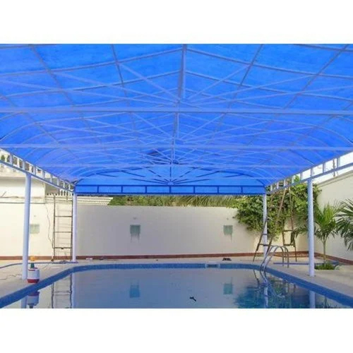 Swimming Pool Roofing Shed - Color: Blue